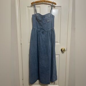 SOLD!!!! Commense Blue Denim Midi Dress
